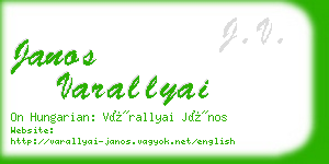 janos varallyai business card